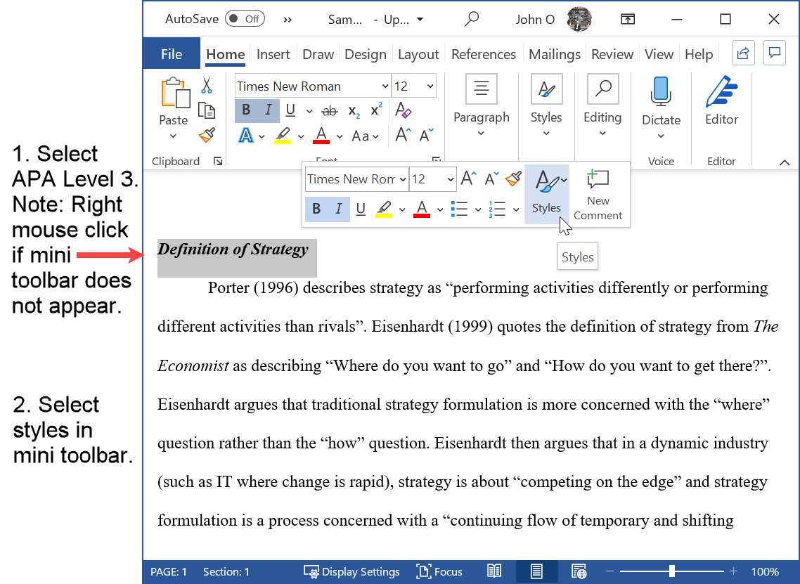 Word Document Headings Formatting Tidelonestar