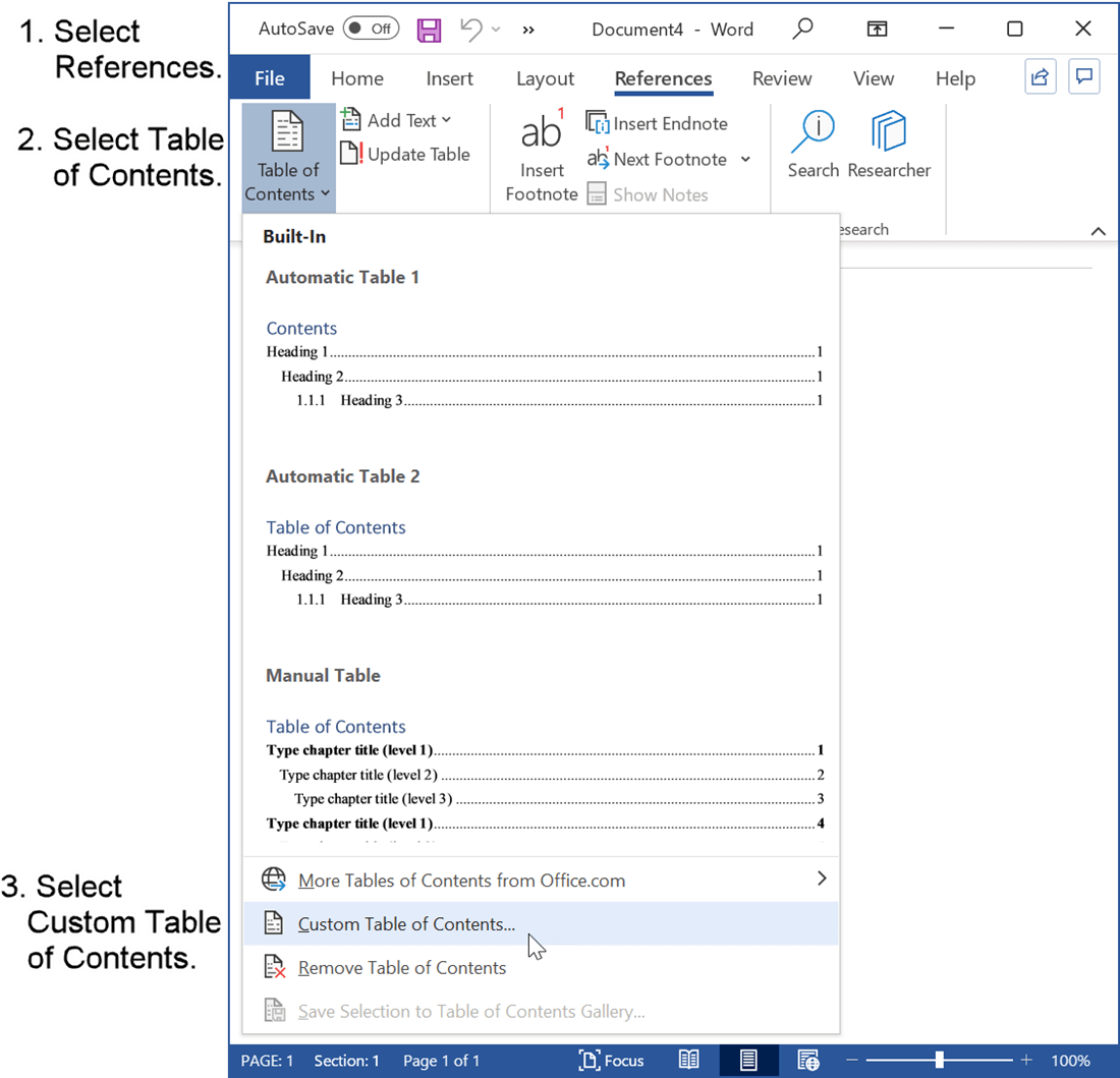 Apa Format Table Of Contents Word 2010 Lasopamonkeys