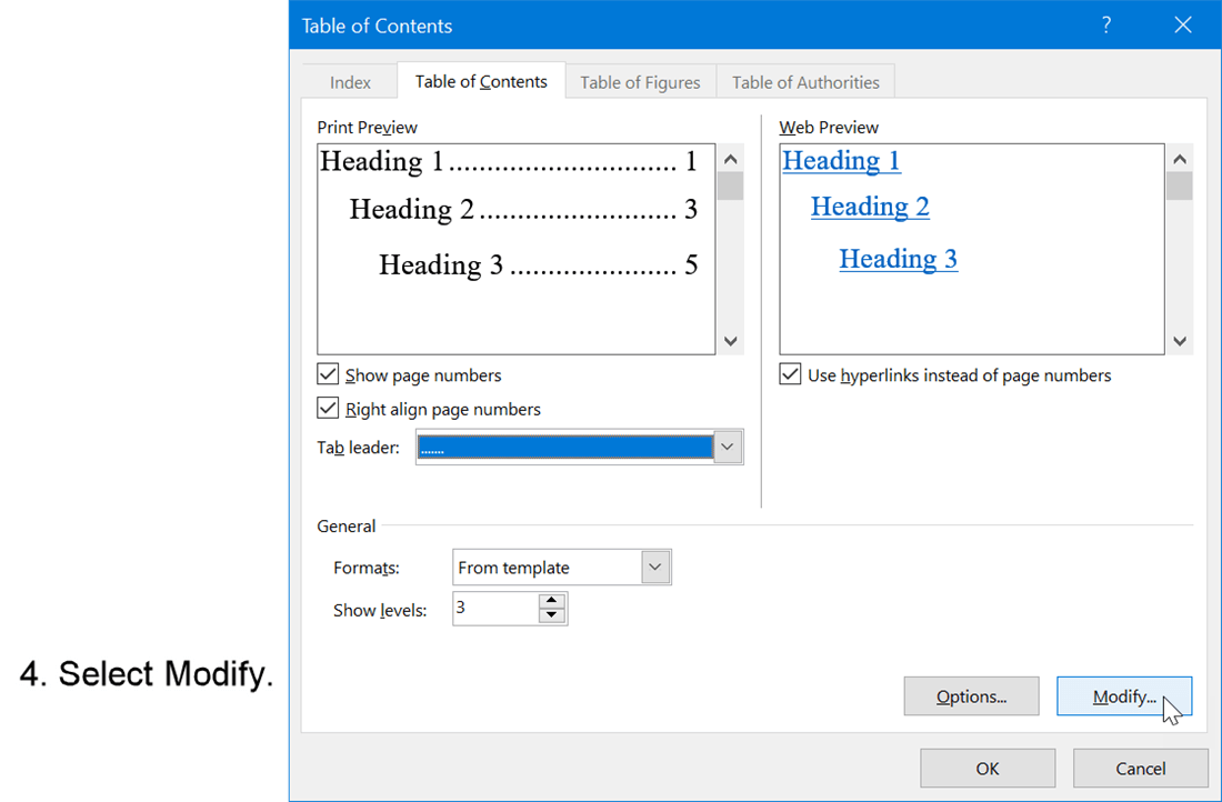 Apa Style Table Of Contents In Word Cabinets Matttroy